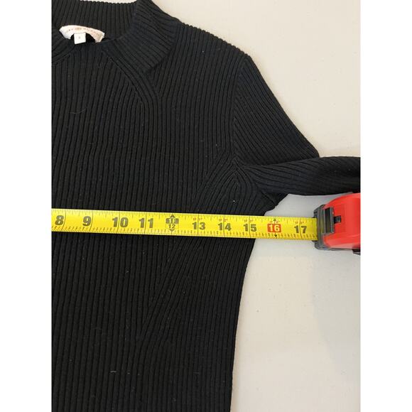 Tory Burch Ribbed Minimalist Quiet Luxe Sweater S Academia Capsule Merino Wool - Picture 13 of 14